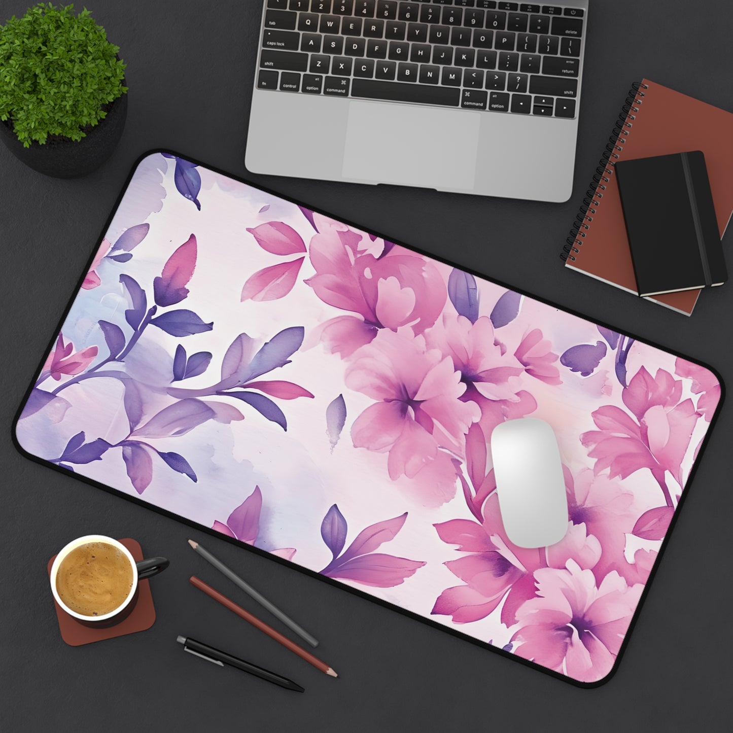 Watercolor Floral Desk Mat