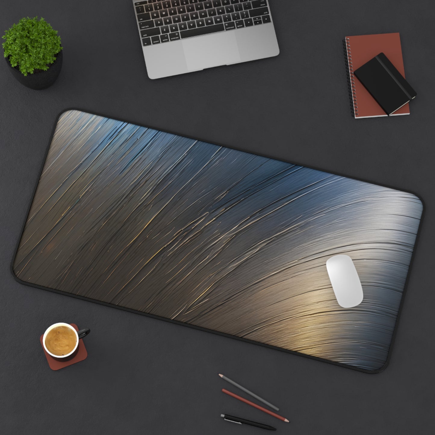 Titanium Texture Desk Mat