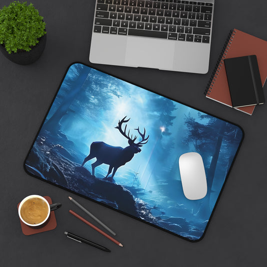 Stag in the woods Desk Mat