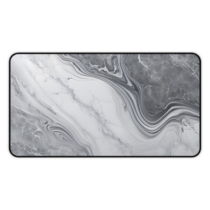 White Marble Texture Desk Mat