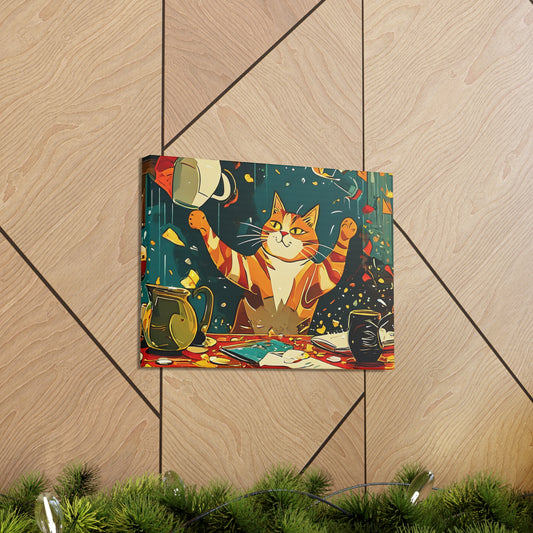 Mischievous Cat Wall Art