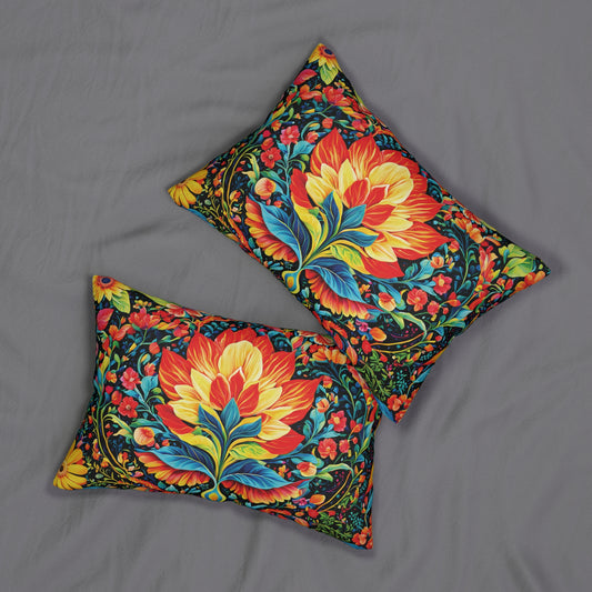 Floral Psychedelic Pillow