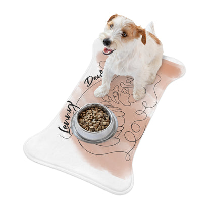 Personalize your Pet Feeding Mat (bone shape)