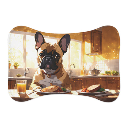 French Bulldog Dinning - Bone Shape Pet Feeding Mat