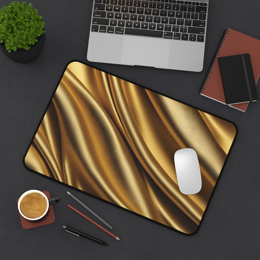 Golden Fabric Texture Desk Mat