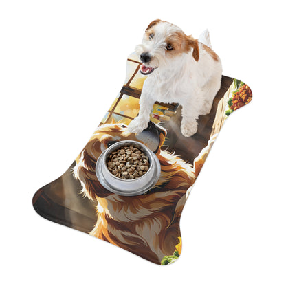 Golden Retriever Dinning - Bone Shape Pet Feeding Mat