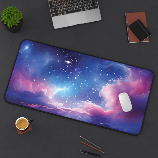 Watercolor Cosmic Cloud Desk Mat