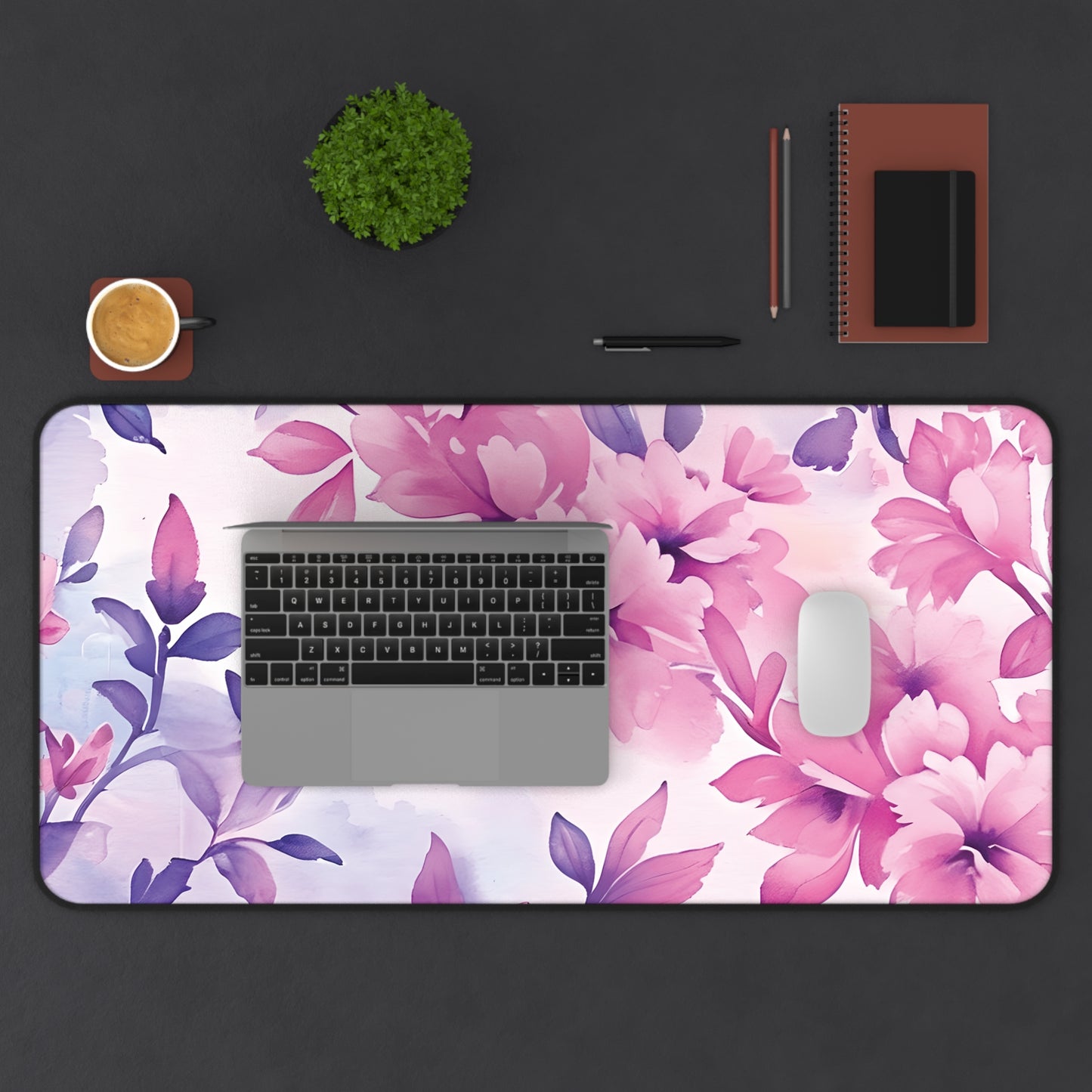 Watercolor Floral Desk Mat