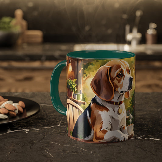 Beagle Having His Coffee - Mug