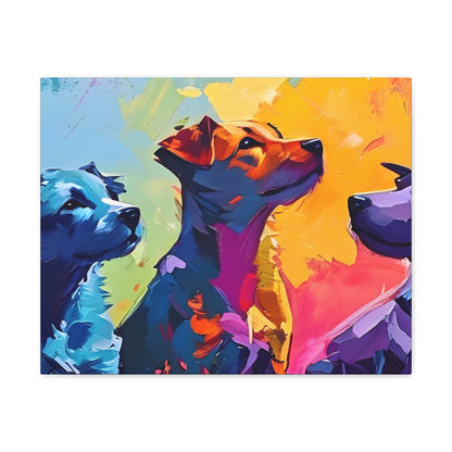 Rainbow Dogs Wall Art