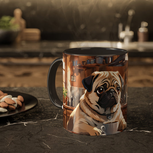 Pug Having His Coffee - Mug