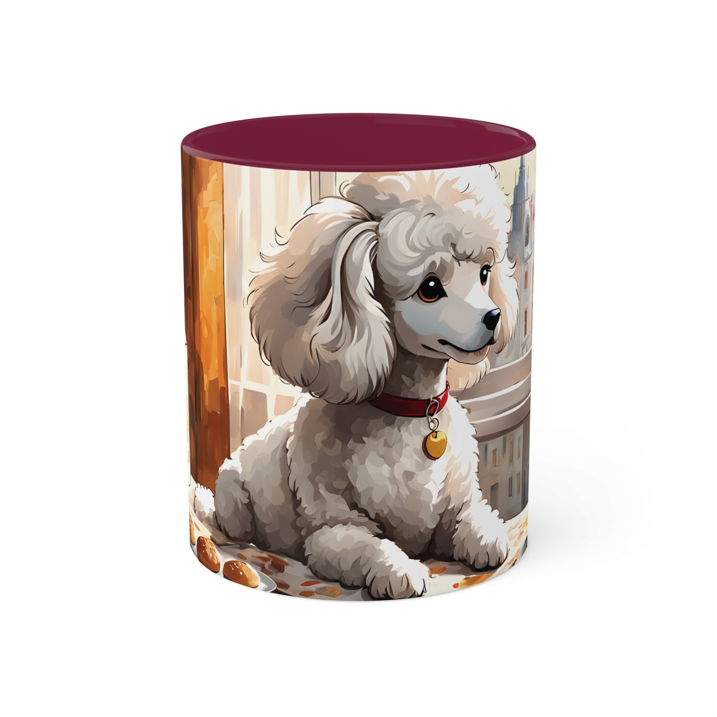 Poodle Having His Coffee - Mug