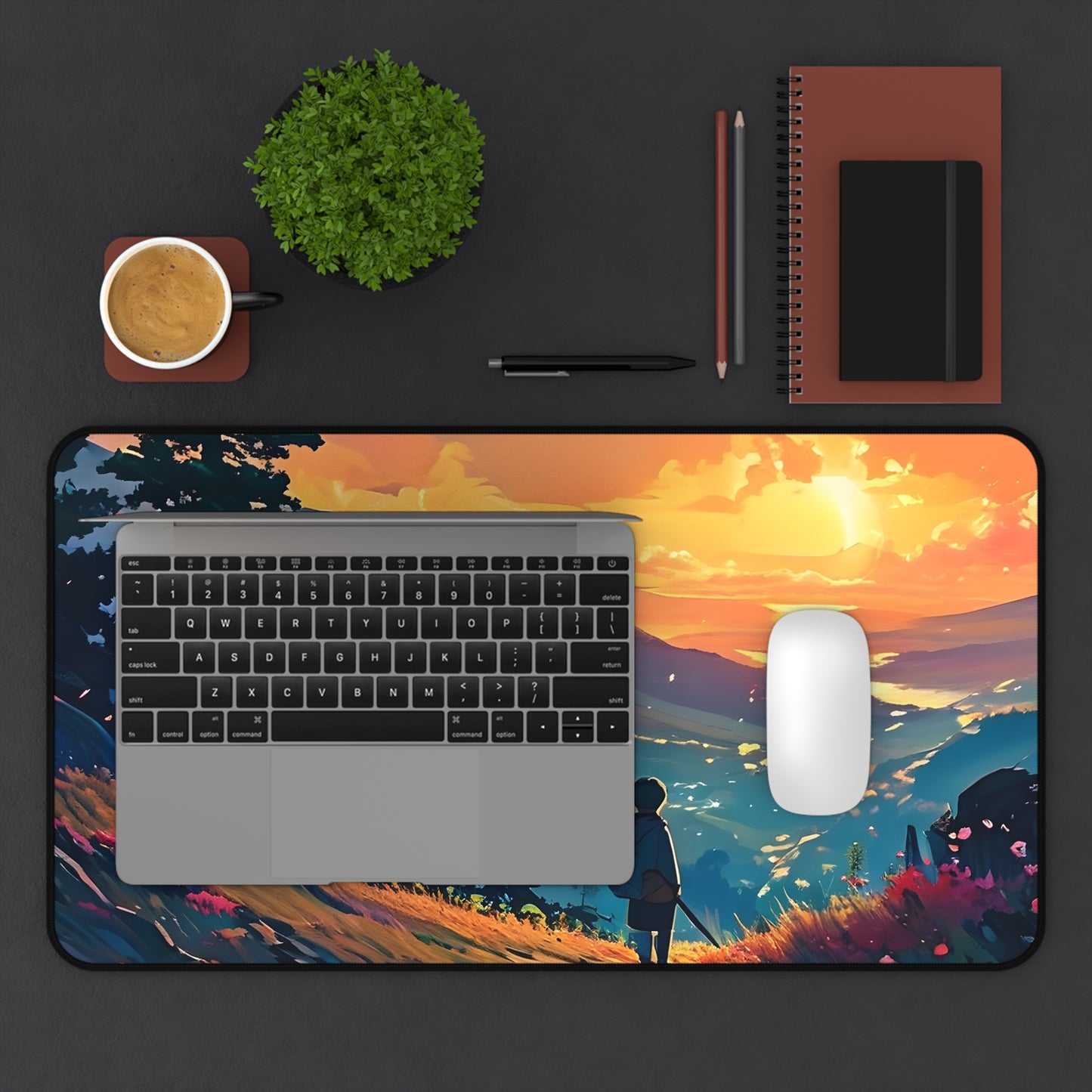 Sunset painting Desk Mat