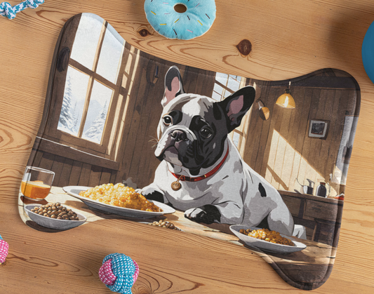 French Bulldog Dinning - Bone Shape Pet Feeding Mat